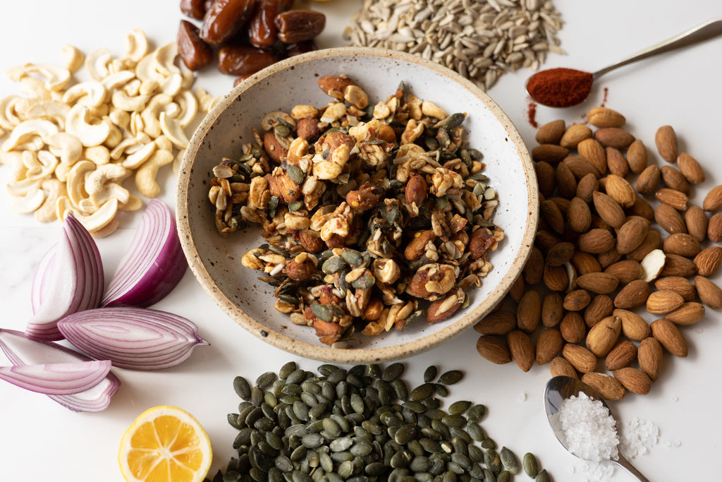 Sweet 'n' salty nibblies, gluten free, activated, nuts and seeds, 