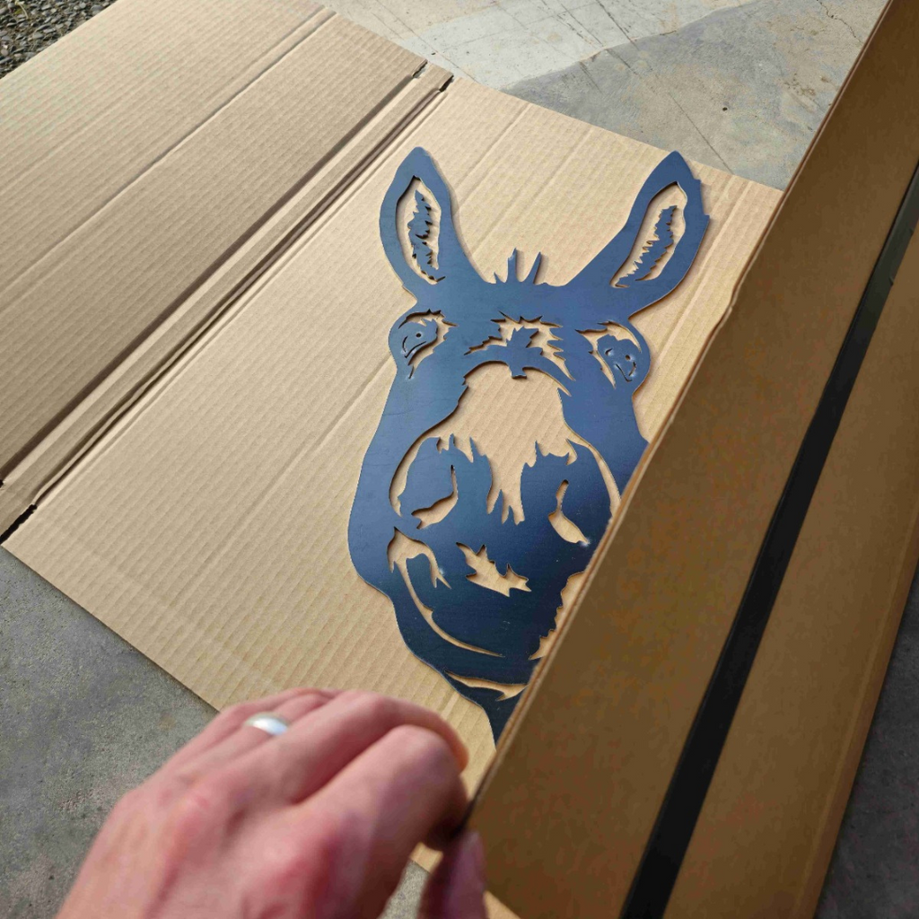 Peeking Donkey - Rusty Deer