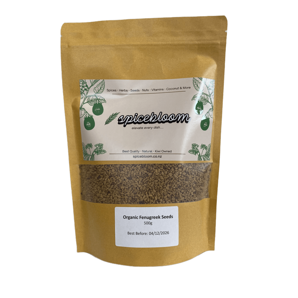 100% Certified Organic Fenugreek Seeds – 100g to 1kg | SpiceBloom NZ - Spice Bloom