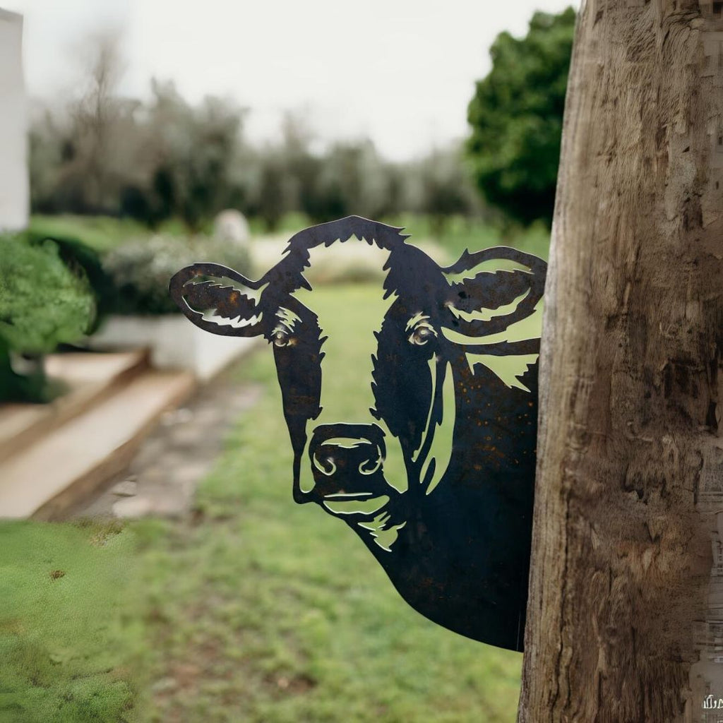 Peeking Cows - Rusty Deer