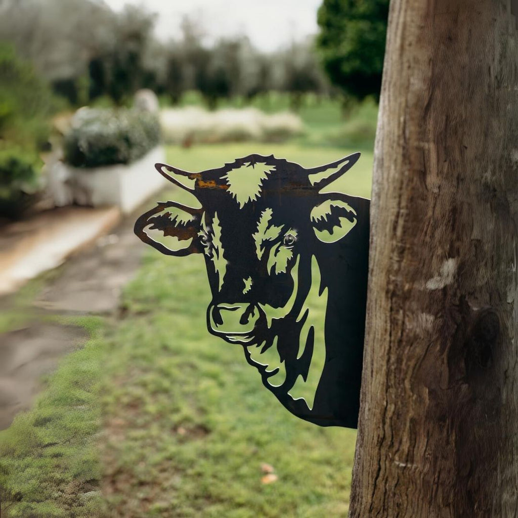 Peeking Cows - Rusty Deer