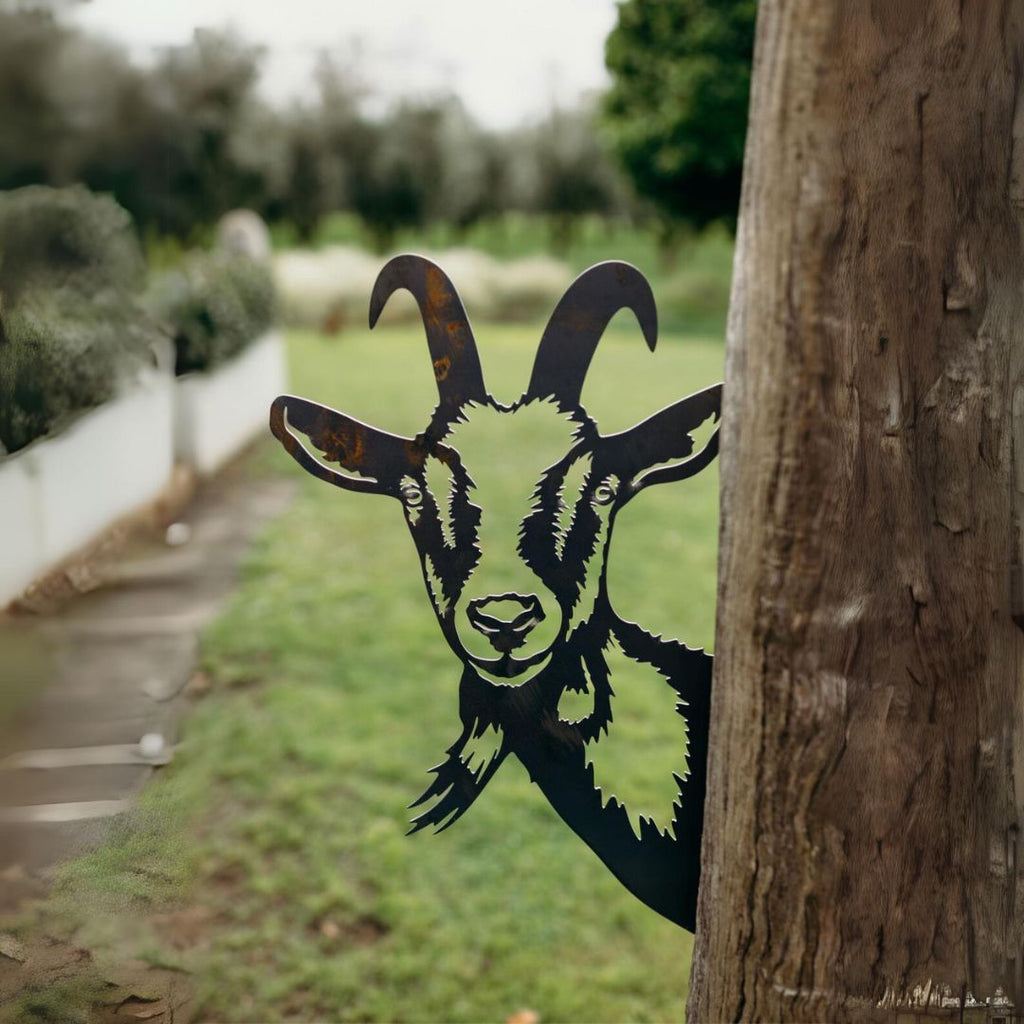 Peeking Goat - Rusty Deer