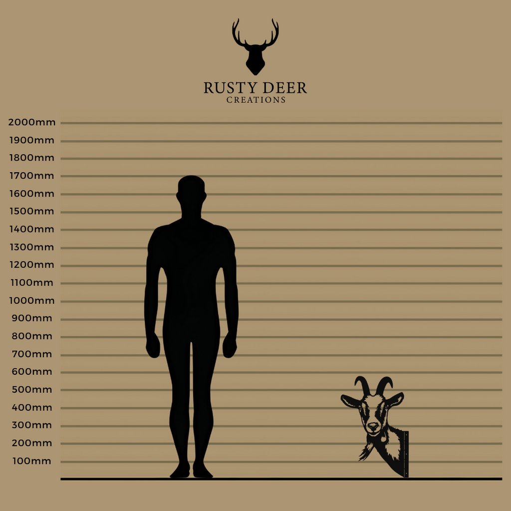 Peeking Goat - Rusty Deer