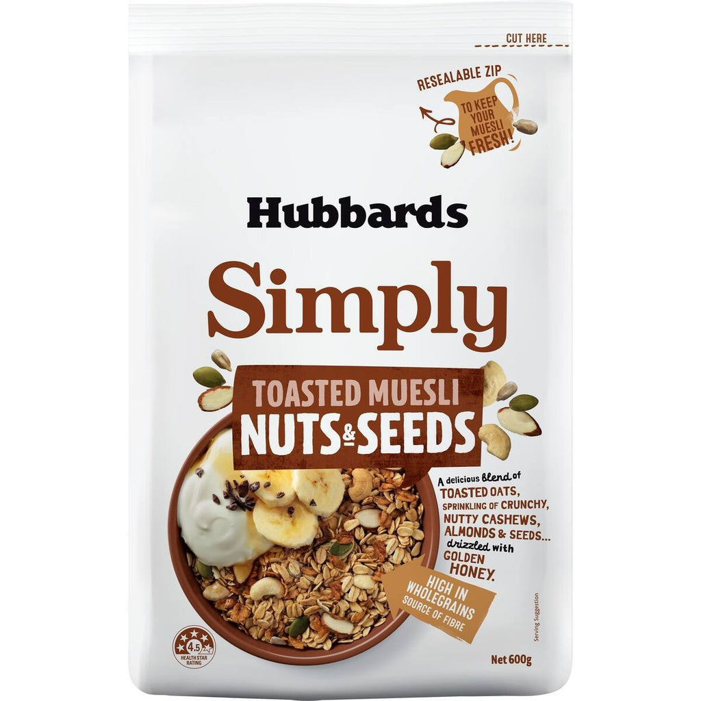 Hubbardas Hubbards Simply Toasted Muesli Nuts & Seeds 600g